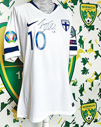 諾域治與芬蘭足總合作進口球衣，普基的十號波衫賣到斷市。