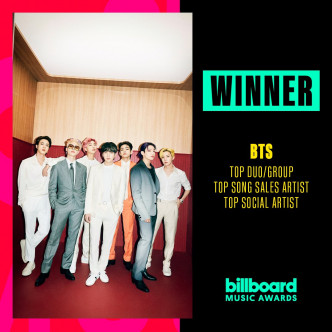 Top Song Sales Artist及Top Social Artist均是首次夺得。