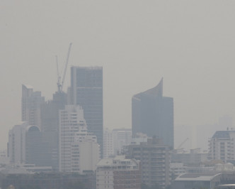 曼谷遭毒霧籠罩。AP
