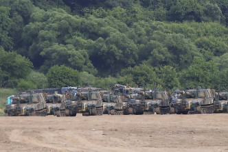 韓國軍隊在邊境。AP