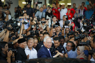 马来西亚前首相纳吉布7项罪成。AP资料图片
