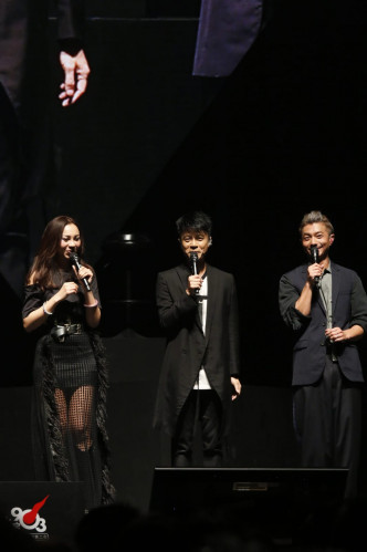 李克勤、周國賢及江海迦(AGA)昨晚一起合作演出「The TRIO 拉闊音樂會」。