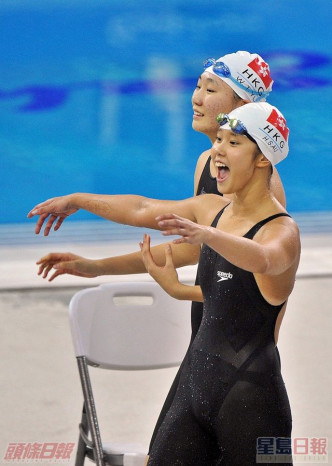同日，「美人魚」歐鎧淳與施幸余、韋漢娜、于蕙婷，在女子4x100米自由泳接力中奪得銅牌。資料圖片