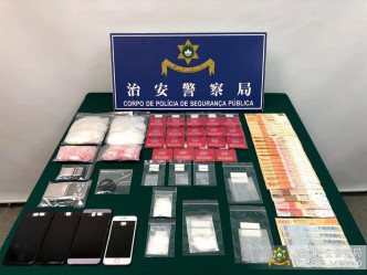 澳门警方检获市值5.4万元的毒品。