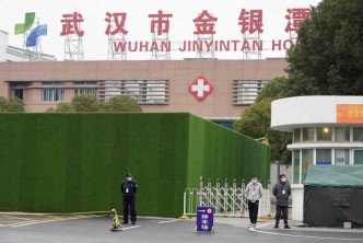 世衛專家組今早到訪金銀潭醫院考察。AP