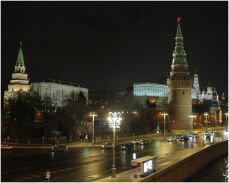 莫斯科地標建築響應熄燈1小時。AP