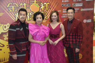 冯盈盈跟汪明荃、邓梓峰等做贺年节目司仪。