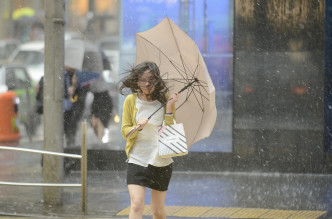 預測星期日有狂風驟雨及幾陣雷暴。資料圖片