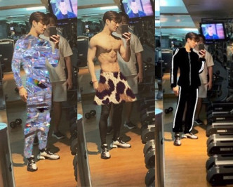 網民改圖幫Jackson穿好衣服。（微博圖片）