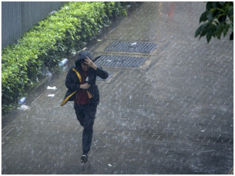 今早暴雨持續。