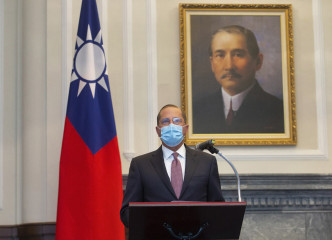 美国卫生部长阿扎尔与总统蔡英文会面。 AP图