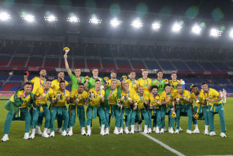 巴西打败西班牙，夺下东京奥运男子足球金牌，成功卫冕。路透社图片