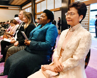 林鄭月娥出席典禮。AP圖片