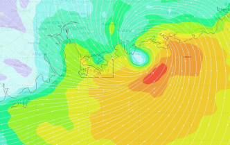 歐洲預報將風暴的登陸地點向東調整至汕尾。網上圖片