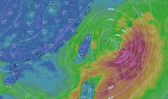 歐洲預報料另外一個風暴會在趨向沖繩。網上圖片