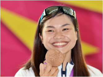 李慧诗在2012年伦敦奥运夺得一面铜牌。资料图片