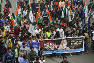 印度《公民身分法》引發大規模示威。AP