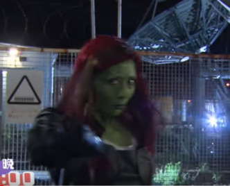 汤盈盈扮Gamora。电视截图