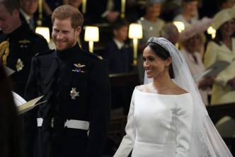 哈里王子和梅根世纪婚礼正式举行。AP