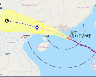 预料本港平均风速每小时118公里或以上。 图：天文台