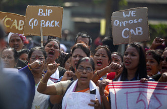 印度示威反对《公民身份法》。AP