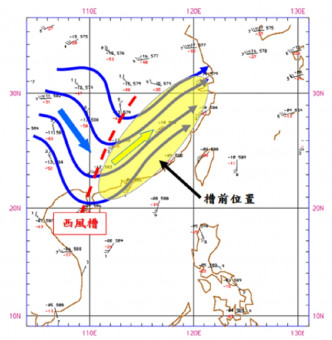 2015年11月21日上午8时在500百帕的高空观测数据。天文台图片