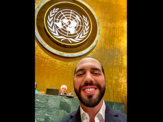 薩爾瓦多總統在聯合國大會selfie。AP