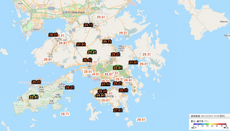 多区最高气温。天文台