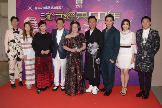 家燕姐、修哥、黎耀祥及王梓轩等昨晚为节目《流行经典50年》录影。