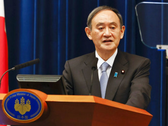 日本首相菅義偉強烈譴責北韓違反聯合國安理會的制裁決議。AP圖片