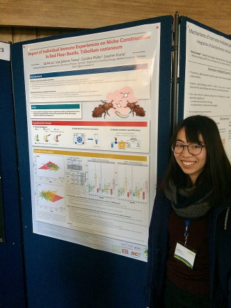 Lai Ka曾出席于英国剑桥大学举办的研讨会，跟各国的科研人员及研究生交流及讨论其实验结果，包括探讨免疫经验如何影响拟榖盗（Red Flour Beetle）昆虫的免疫系统。