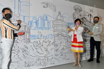徐英伟出席「凝聚民心、追梦香港、画出新天地」大型壁画活动。