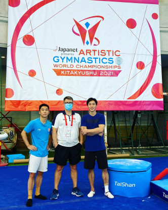 吳家祺、港隊教練沙治、石偉雄參加今屆世錦賽。  石偉雄Facebook圖片