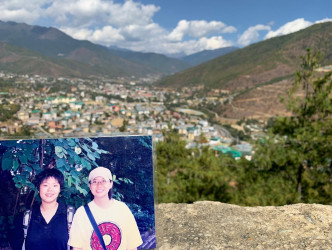 二汶去年36歲生日，也帶同兩人昔日的合照同遊不丹。林二汶ig