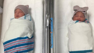 龙凤胎兄妹出生时间只相差18分钟，右图为哥哥华健，左图为妹妹埃塔娜。（互联网图片）