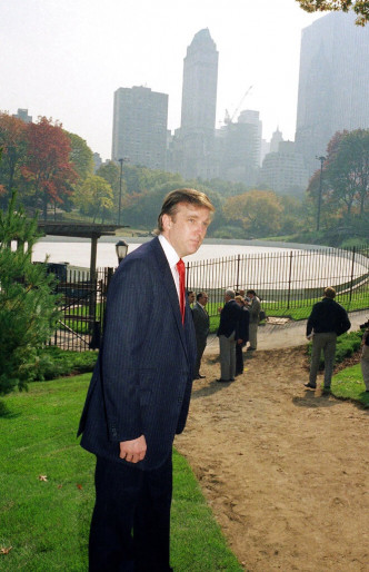 特朗普1986年現身紐約中央公園。AP圖片