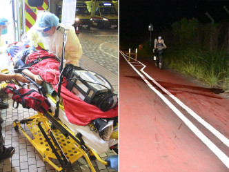 一名57歲男子踩單車於汀角路單車徑落斜時失控自炒，頭部重創，送院搶救後不治。