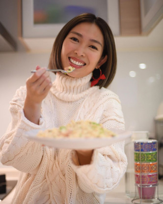 Sarah謂這一胎會特別注意飲食，通常在家親自下廚。