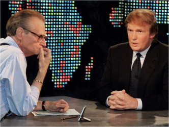 Larry King曾访问过年轻时期的特朗普。AP资料图片