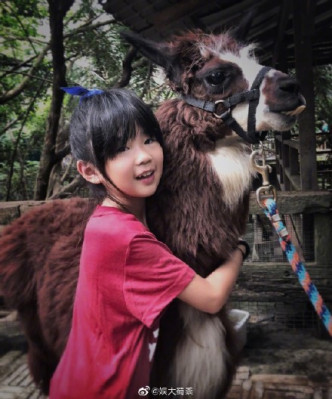 曹格曬出與女兒姐姐去動物園的照片。網圖