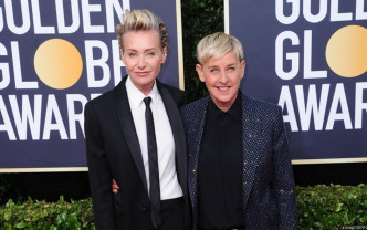 Ellen DeGeneres与太太Portia de Rossi。