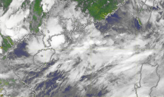 南海的熱帶低氣壓已經增強為熱帶風暴。香港天文台圖片