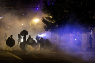 美國司法部將爆發示威的俄勒岡州波特蘭列無政府主義區。AP資料圖片