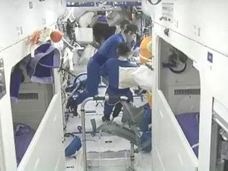 3名航天員進入太空已經20多日。網圖