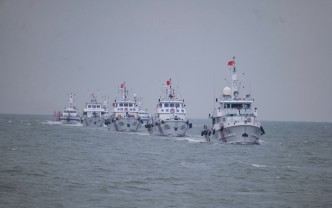 香港警方指，两艘珠海公安水警船只一度进入香港水域，并已返回内地。网上图片，非涉事船只