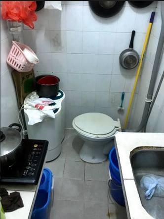 有劏房将厨厕共用空间。社协提供