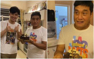 王俊棠日前为儿子庆祝生日。