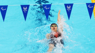 陳睿琳在女子S14級100米背泳打入決賽。 香港殘疾人奧委會暨傷殘人士體育協會圖片