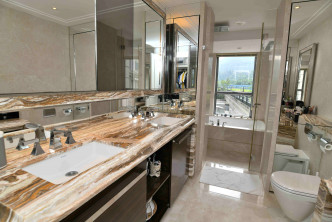 浴室採雲石設計，感覺高貴有氣派。