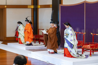 日本皇室舉行立皇嗣之禮確立秋篠宮地位。AP圖片
